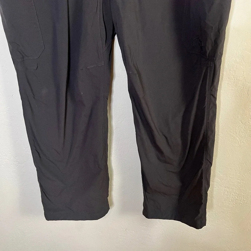 LL Bean Cargo Pants Cresta Fleece Lined Mens Size 34x29 Dark Gray Hiking 508240